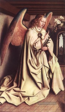 der Genter Altar Engel der Verkündigung Renaissance Jan van Eyck Ölgemälde